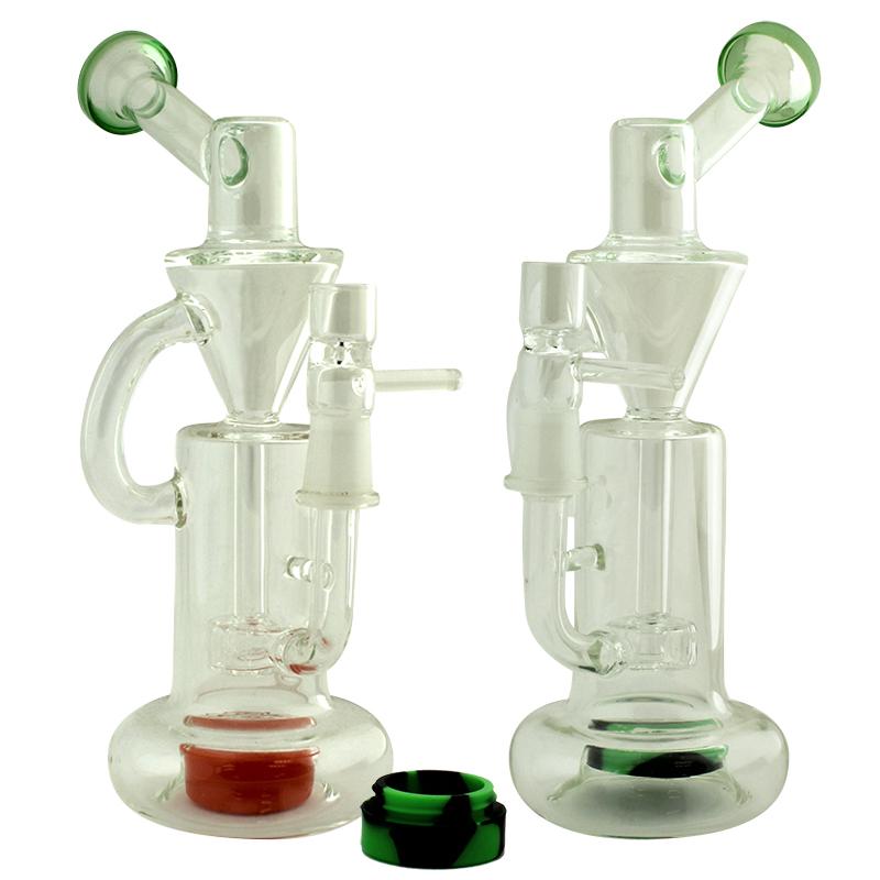 9" Silicone Showerhead Perc Recycler Oil Rig