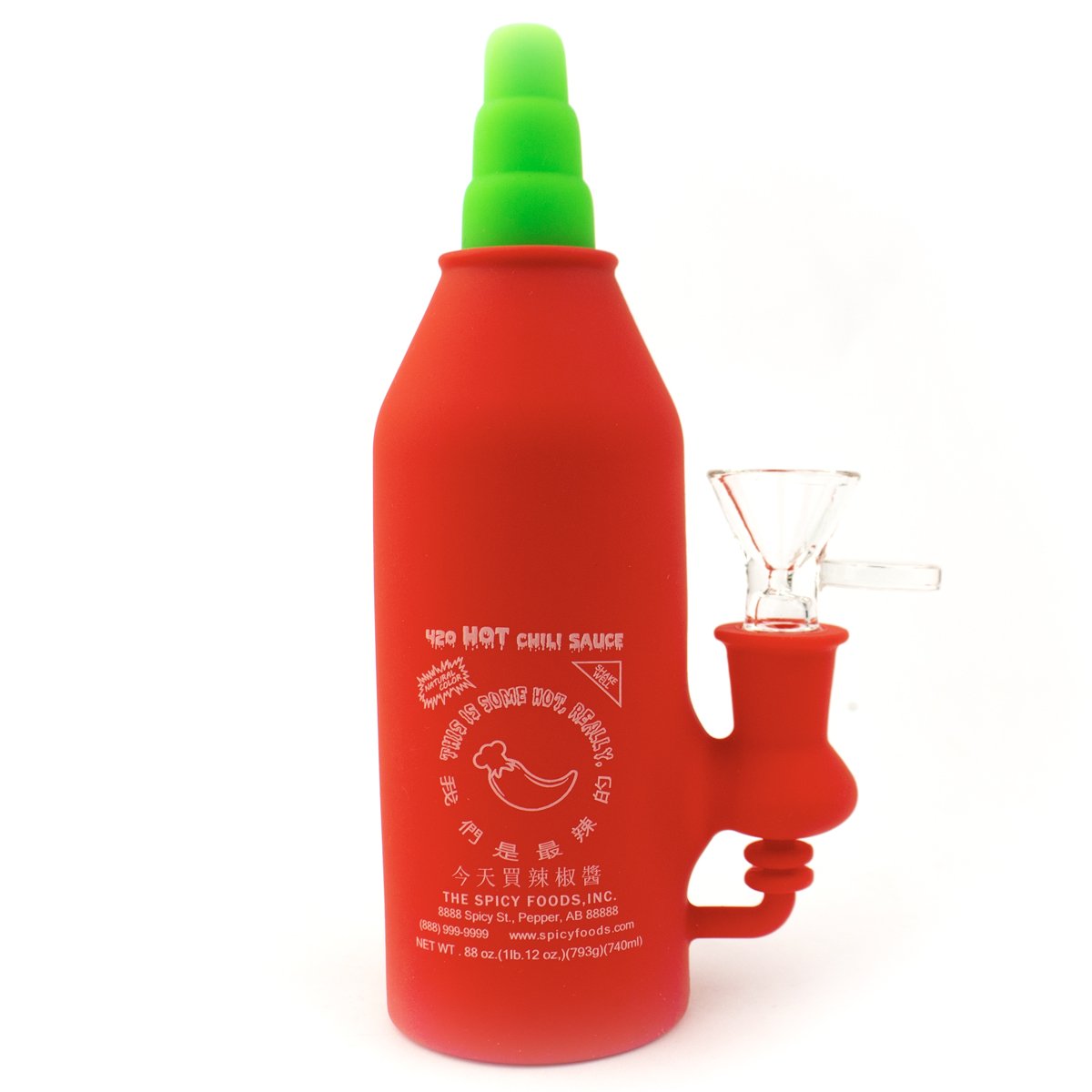 Sriracha Bottle Silicone Water Pipe Rig