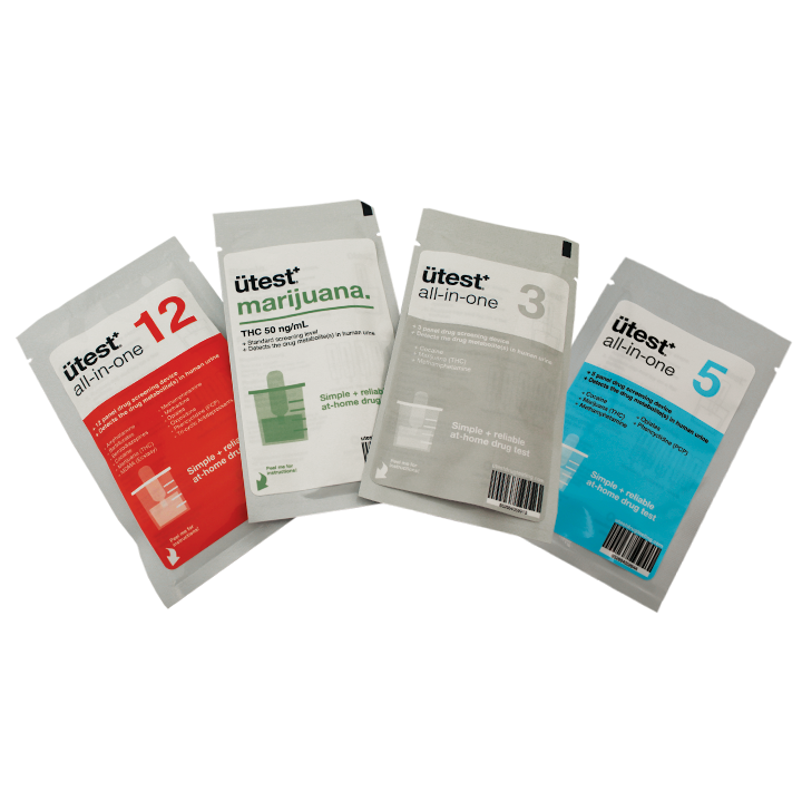 5 Panel Drug Test Kit U-test - THC, Cocaine, Methamphetamine, Op