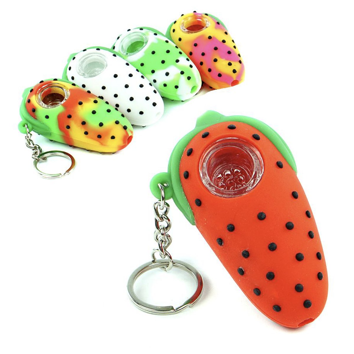 3" Silicone Strawberry Hand Pipe