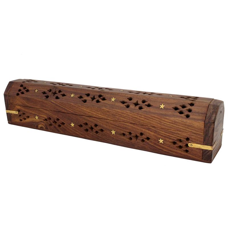 Stars Wooden Incense Coffin Burner