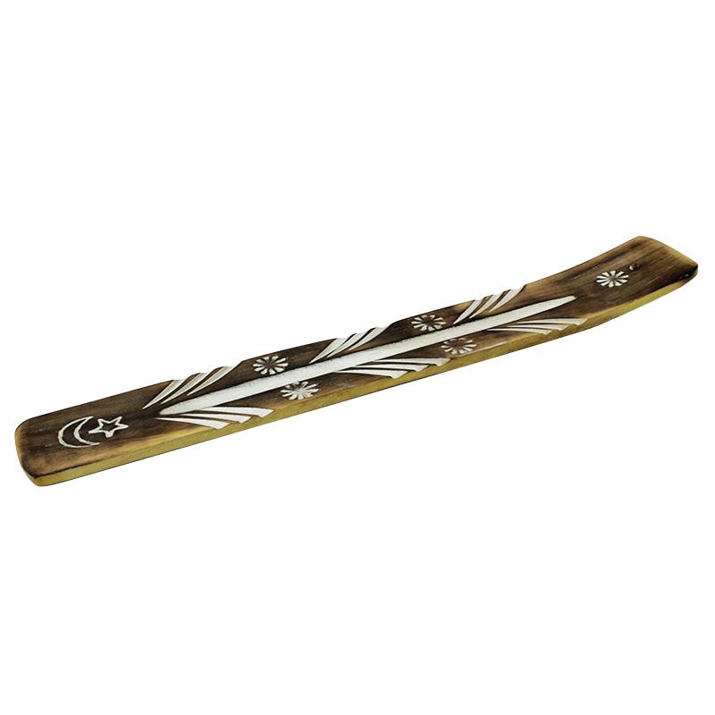 Engraved Wooden Incense Holder