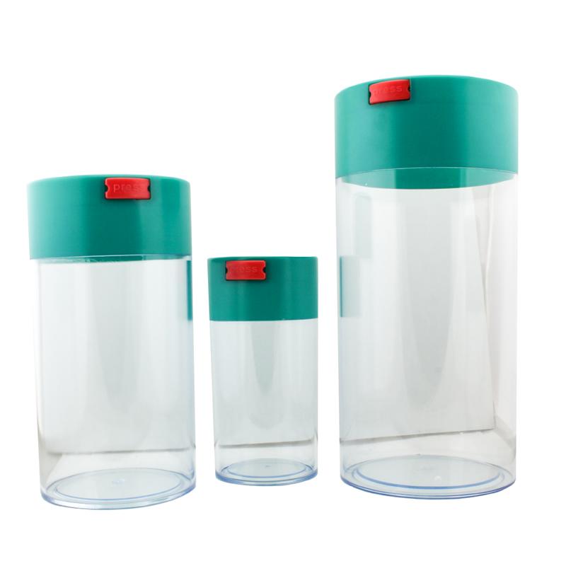 Acrylic Air Tight XL 3 in 1 Jar - Green Lid