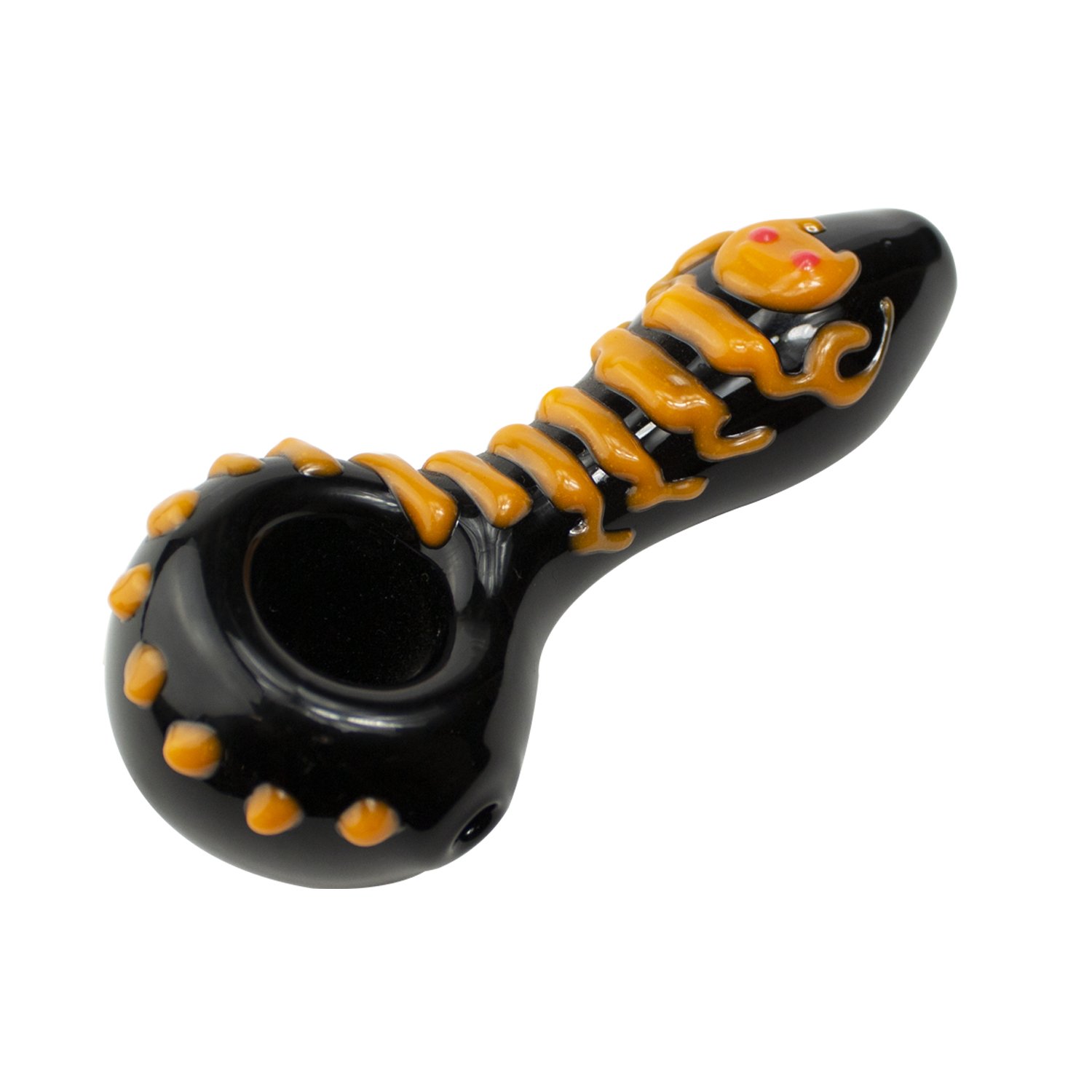 4" Scorpion Glow in the Dark Glass Spoon Hand Pipe