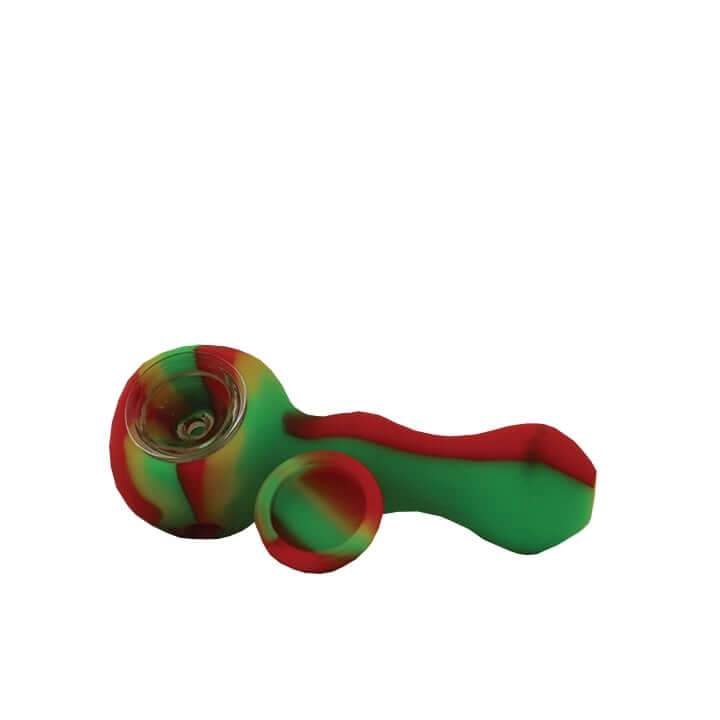 4'' Silicone Hand Pipe With Bottom Storage