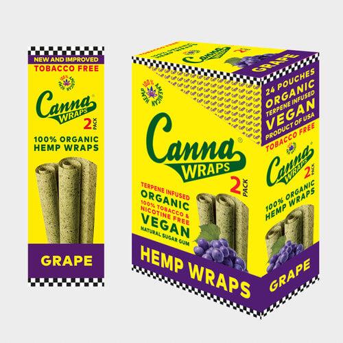 Canna Wraps Grape - 24ct