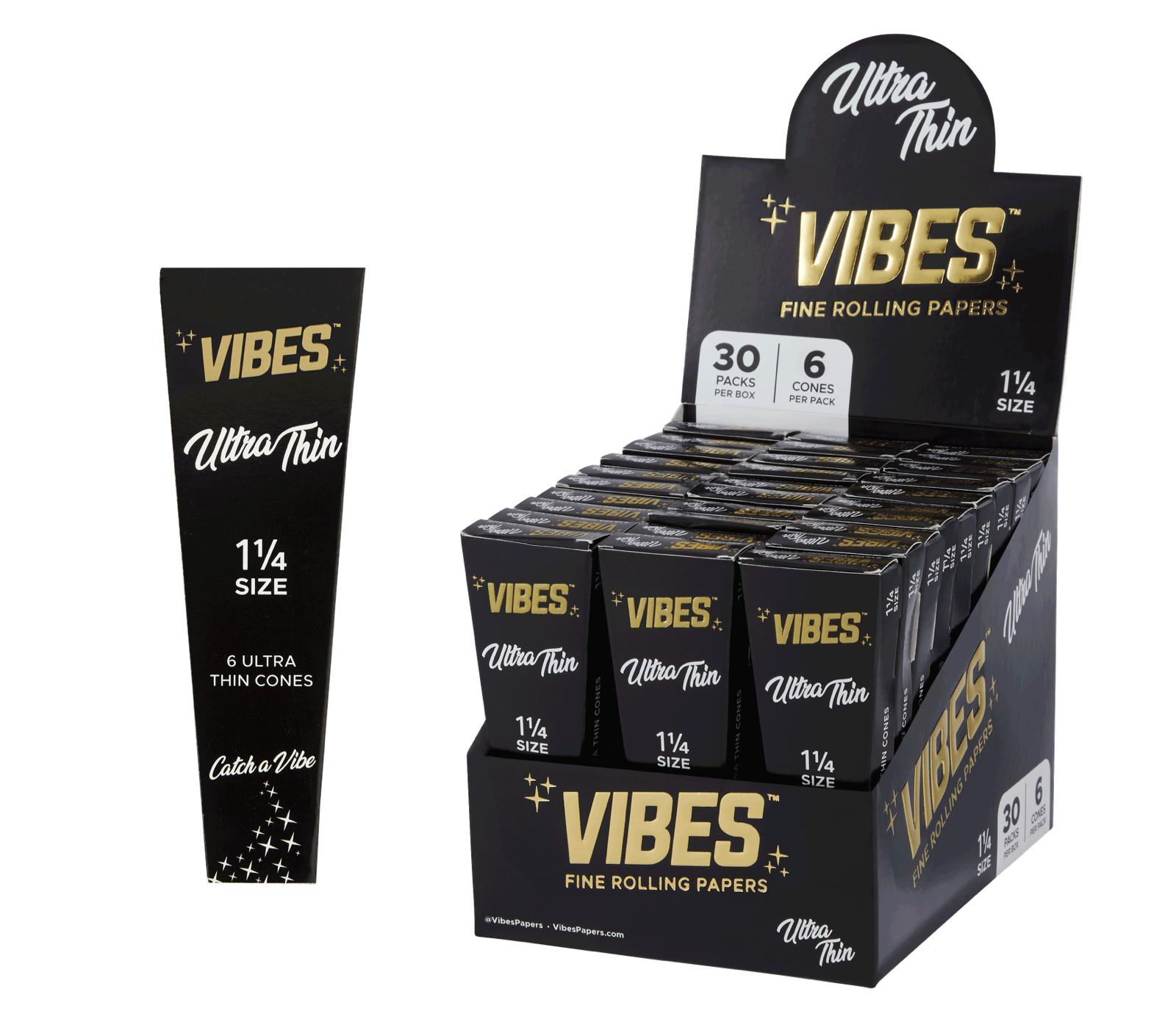 Vibes Ultra Thin 1 1/4" Size Cones