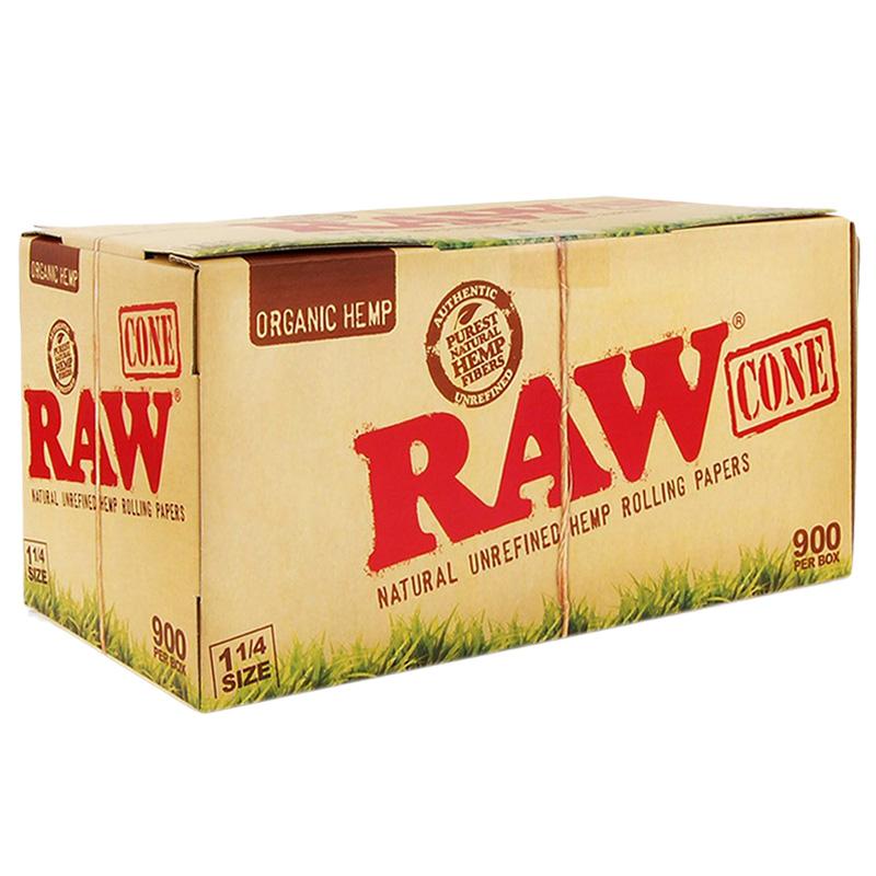 Raw Organic Hemp 1 1/4" Size Pre-Rolled Cone - 900ct./Displ