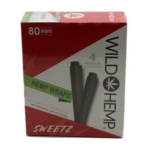 Wild Hemp Rolling Papers Pre Wrap Full Box 20 Packs 4 papers per pack DSS Scoop Card Sweetz